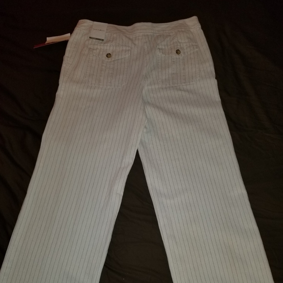 Pinstripe Linen Blend Pants - Picture 4 of 4
